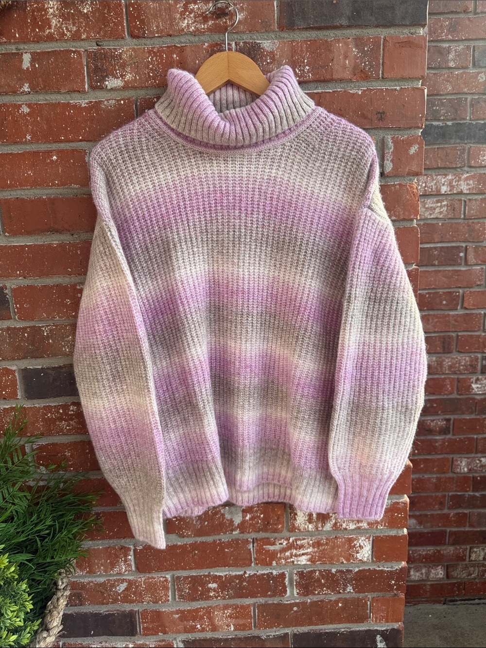 GAP Turtleneck Sweater - Pink and Gray